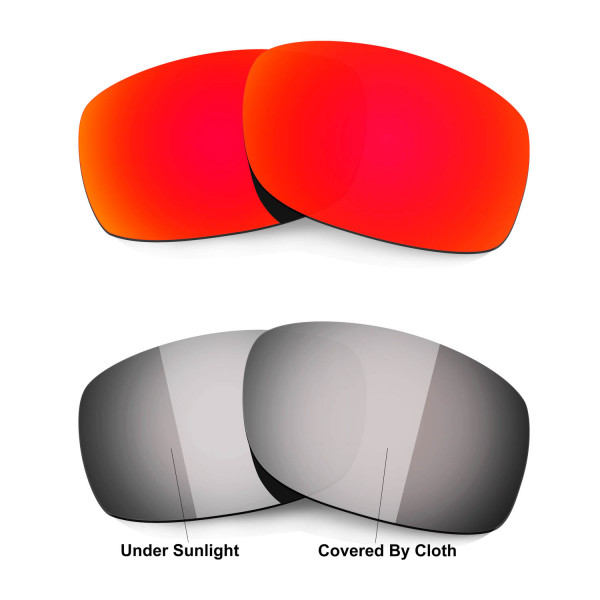 Hkuco Red/Transition/Photochromic Polarized Replacement Lenses For Oakley Fives Squared Sunglasses 